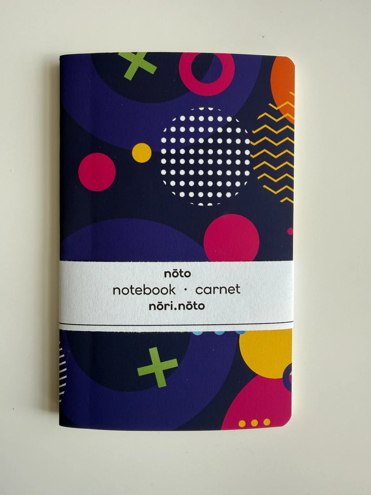 Nōto Fankī notebook with dots, circles, and zigzag lines